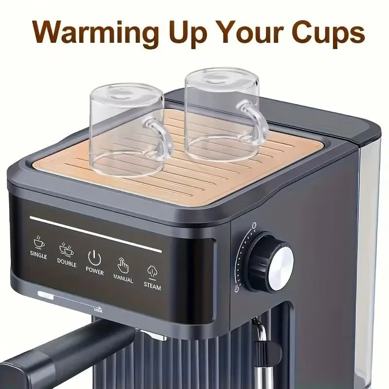 20Bar Espresso Machine, Semi-Automatic Coffee Maker with Milk Frother - Professional Italian