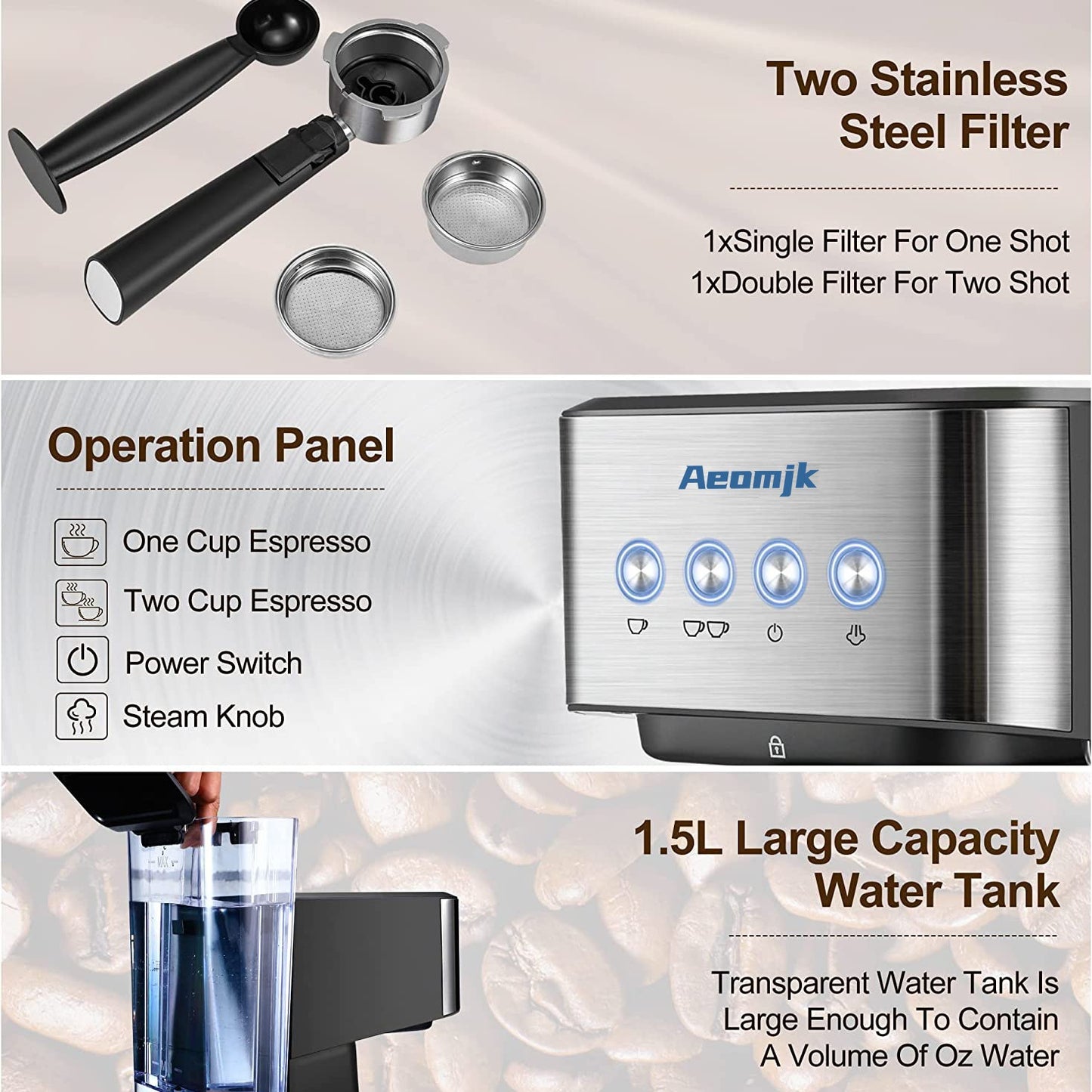 Italian automatic Concentrated High Pressure Extraction Frothed Milk Coffee Machine