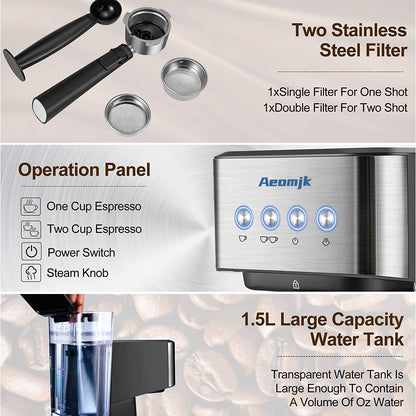 Italian automatic Concentrated High Pressure Extraction Frothed Milk Coffee Machine