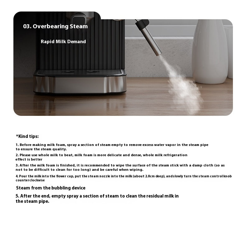 Italian High-Pressure Espresso Coffee Machine