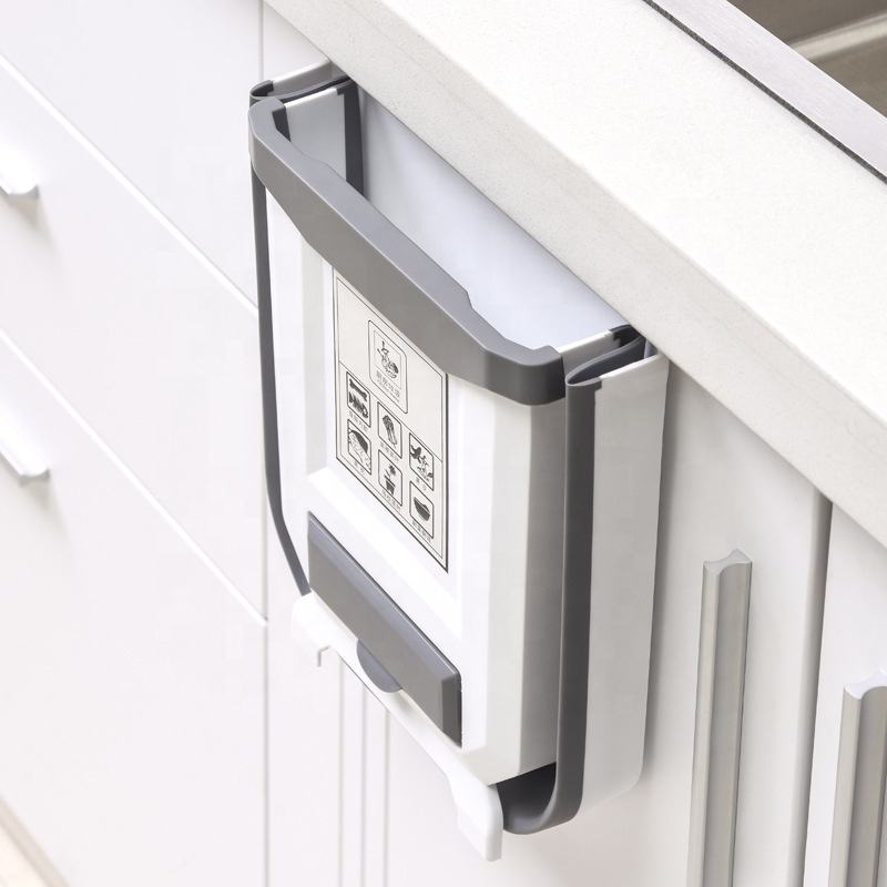 Trash can for kitchen cabinet doors, 8 liters