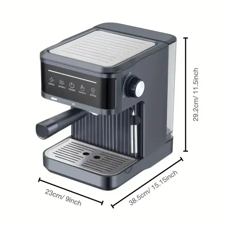 20Bar Espresso Machine, Semi-Automatic Coffee Maker with Milk Frother - Professional Italian