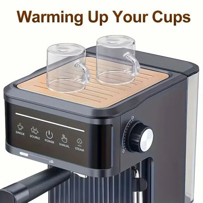 20Bar Espresso Machine, Semi-Automatic Coffee Maker with Milk Frother - Professional Italian