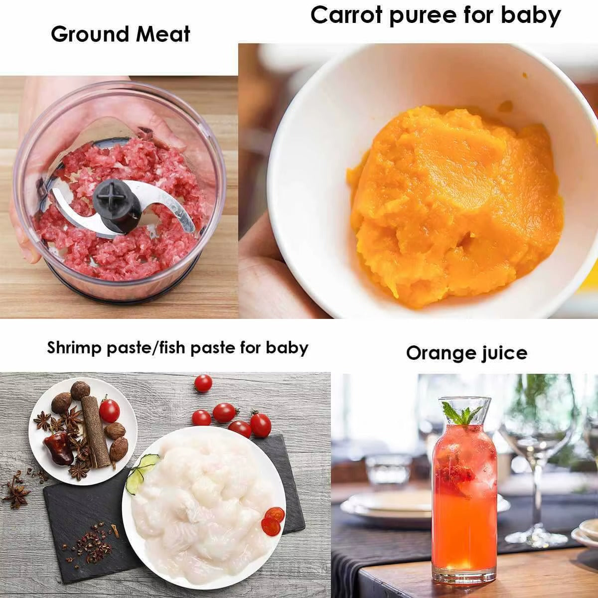 Immersion Hand Blender Set, 1000W Powerful 4 - in - 1