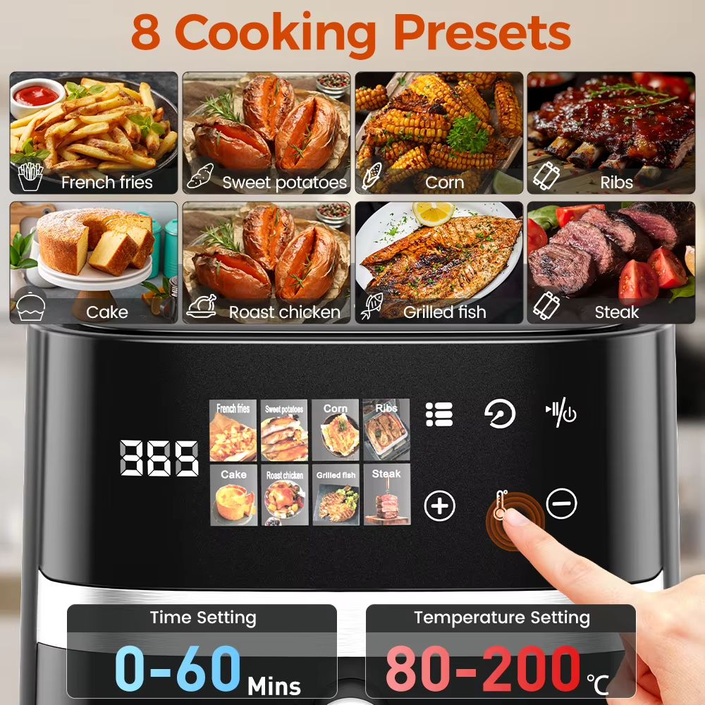 Digital Air Fryer, 5.5L  8 in 1