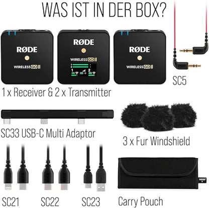 GO II Ultra-compact wireless two-channel microphone system
